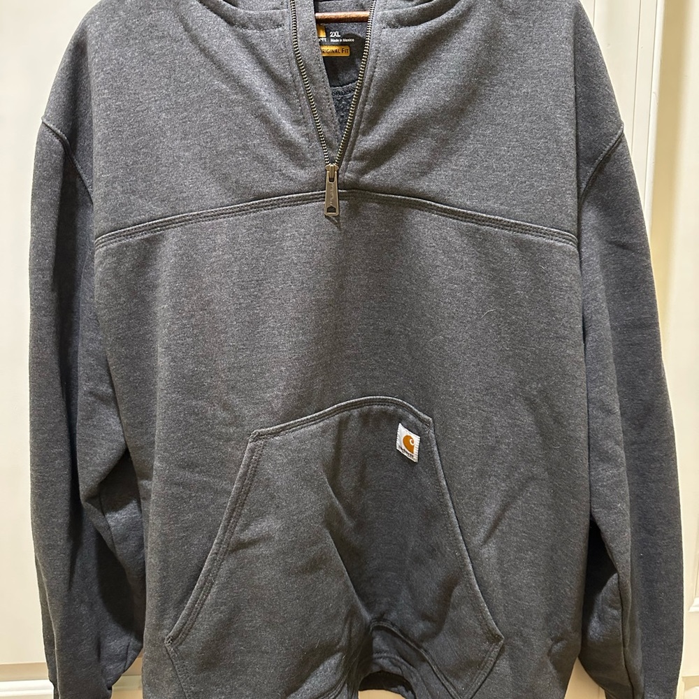 Carhartt Charcoal Grey Original Fit Quarter -Zip